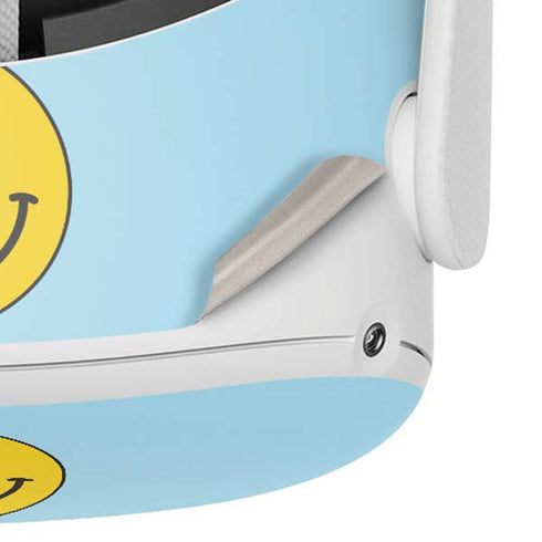 Blue Happy Face Oculus Quest 2 Skin